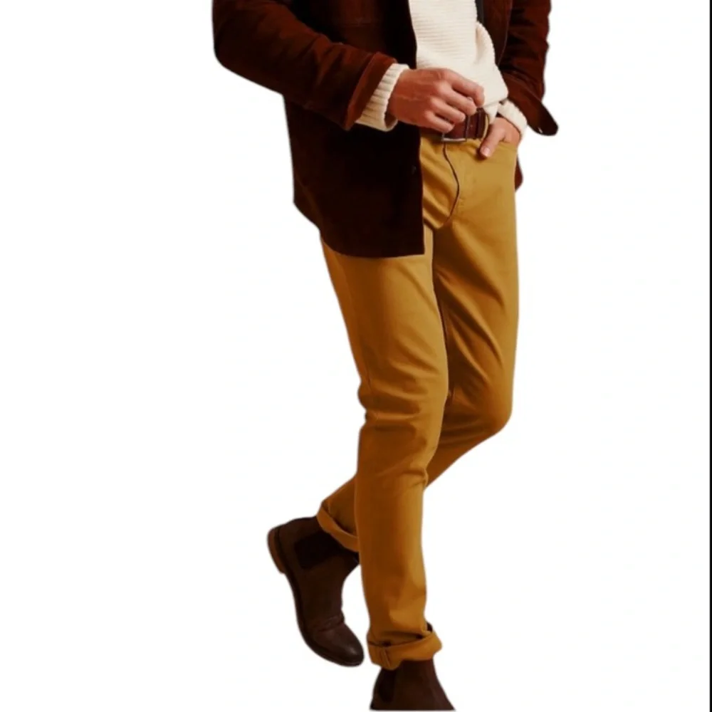 Banana Republic men’s brown tapered elastic ankle cotton khaki pants size 31